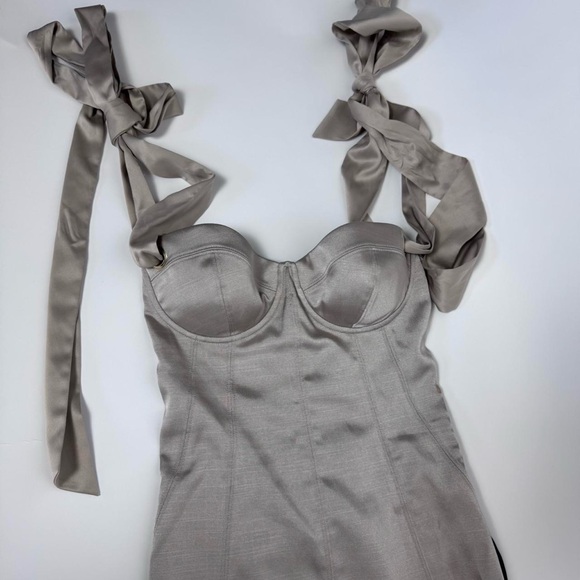 Marciano (Guess) Satin Bow-Detail Lace Up Dress - Picture 2 of 6